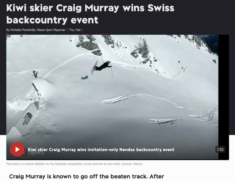 Kiwi skier Craig Murray wins Swiss backcountry event