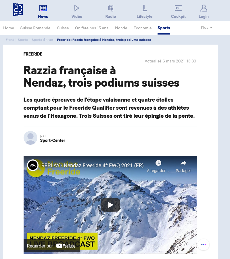 Razzia française à Nendaz, trois podiums suisses