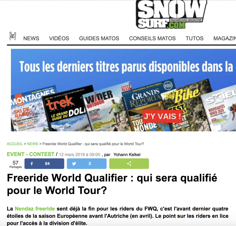 Freeride World Qualifier : qui sera qualifié pour le World Tour?